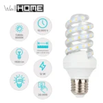 12W Warm White LED Bulb, 1020 lumens, size 140 x  61 mm; Kelvin temperature 3000k; Spiral LED - Image 2