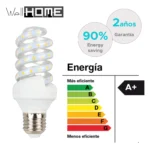 12W Warm White LED Bulb, 1020 lumens, size 140 x  61 mm; Kelvin temperature 3000k; Spiral LED - Image 3