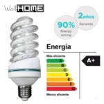 20W Warm White LED Bulb, 1700 lumens, size 165 x  61 mm; Kelvin temperature 3000k; Spiral LED - Image 3