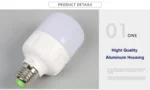 LED Bulb 6000K Daylight ABS Material Universal Voltage AC 85-265V 10000 Hours Lifespan Residential E26 - Image 3