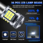 2500Lm 12V 22W 36 SMD 7440 7443 Led Brake 3157 3156 3057 T25 Led Tail Rear Turn Signal Light Bulbs for Auto T20 Led Bulb - Image 3