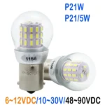 S25 P21W 1156 48V DC 6000K LED Fog Light Work Light E27 Base Glass Body CE Certified Dimmable Warehouse Reflector Type CRI80 - Image 2