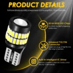 T10 LED Bulb 36SMD 3014 3030 Chips Canbus Error Free Car Light 12V 24V W5W 194 LED Turn Signal Reading License Plate Lamp White - Image 5