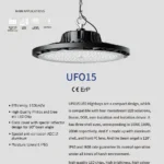 100W 150W 200W 240W 300W IP65 Industrial Lighting Highbay Round Pendant Fixture Warehouse Shop Light UFO Led High Bay Light - Image 2