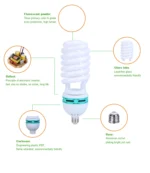 Top Selling Warehouse High Power Half Spiral E27 T6 100w Spiral Energy Saving Bulbs - Image 3